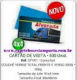 CARTÃO DE VISITA - COUCHÊ VERNIZ TOTAL FRENTE E VERSO 300G - 4x4 - 500 Unid.