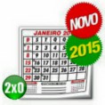 CALENDÁRIO - BLOCO PARA MINI COMERCIAL 2015 - 2x0 - 100 Unid.